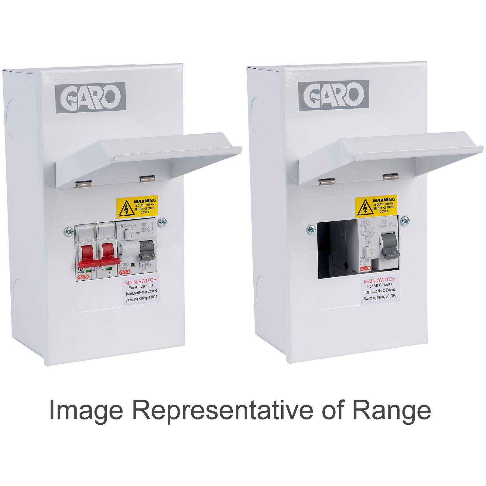 Garo 125A 1PH MS 4 x 32A 3PH RCBO Type A & 1 x 10A MCB DB Kit | Rapid ...