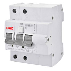 Garo RCBOGRC20M4B 20Amps 2Pole RCBO 30Ma Type B Curve 4 Module