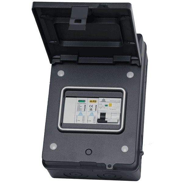 WCED WMIP40CSP Metal IP65 A Type RCBO EV protection unit 40A C curve