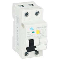 WCED WER40B-030 Type A 40A B curve 30mA high immunity RCBO