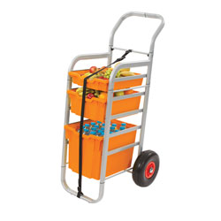 Gratnells Rover - All Terrain Cart Set 2 - Silver with Tropical Orange Trays