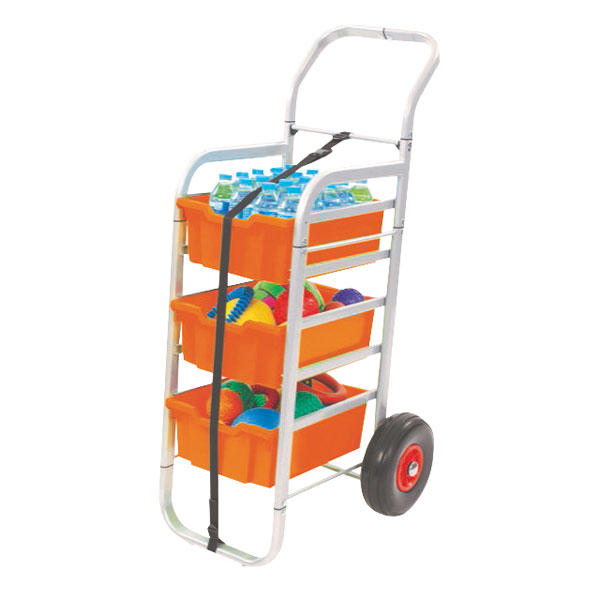 Gratnells Rover - All Terrain Cart Set 3 - Silver with Tropical Orange Trays