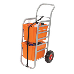 Gratnells Rover - All Terrain Cart Set 5 - Silver with Tropical Orange Trays