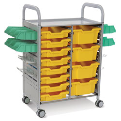 Callero Plus STEAM Activity Double Trolley & Sunshine Yellow Gratnells Trays