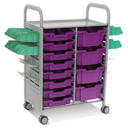 Callero Plus STEAM Activity Double Trolley & Plum Purple Gratnells Trays