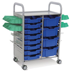 Callero Plus STEAM Activity Double Trolley & Royal Blue Gratnells Trays