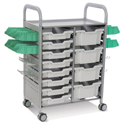 Callero Plus STEAM Activity Double Trolley & Light Grey Gratnells Trays