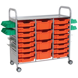 Callero Plus STEAM Activity Treble Trolley & Tropical Orange Gratnells Trays