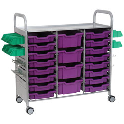 Callero Plus STEAM Activity Treble Trolley & Plum Purple Gratnells Trays