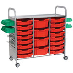 Callero Plus STEAM Activity Treble Trolley & Flame Red Gratnells Trays