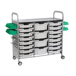 Callero Plus STEAM Activity Treble Trolley & Light Grey Gratnells Trays