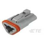 TE Connectivity DT06-3S DT Series Connector Female Shrouded 3Way Plug Grey