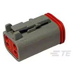 TE Connectivity DT06-4S DT Series Connector Female Shrouded 4 Positions Grey