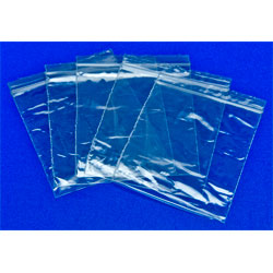 RVFM GL03 Self Seal Mini Grip Plain Polythene Bags 75 x 85mm 160 Gauge -Pk100