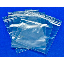 RVFM GL04 Self Seal Mini Grip Plain Polythene Bags 90 x 115mm 160 Gauge -Pk100