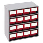 Treston 1630-5 Storage Cabinet 16 Red Drawers