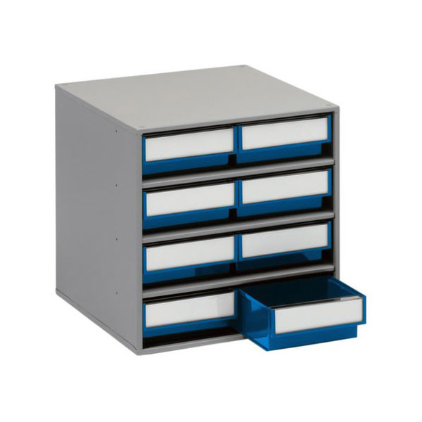 Treston 0840 6 Storage Cabinet 8 Blue 400mm Deep Drawers Rapid