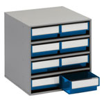 Treston 0840-6 Storage Cabinet 8 Blue 400mm Deep Drawers