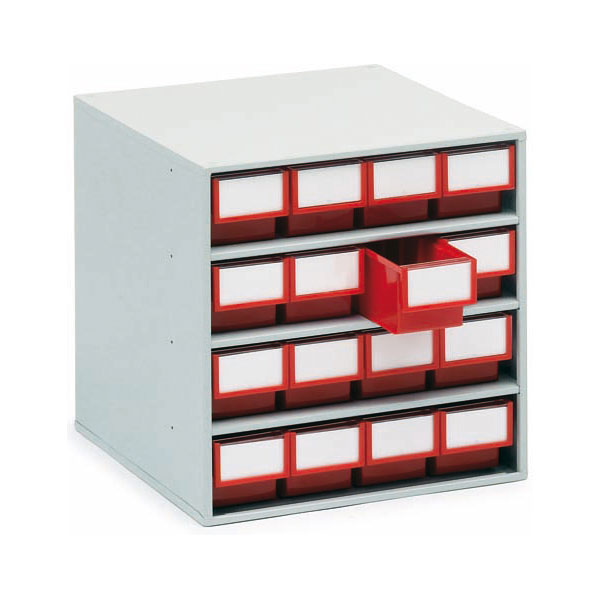 Treston 1640-5 Storage Cabinet 16 Red 400mm Deep Drawers