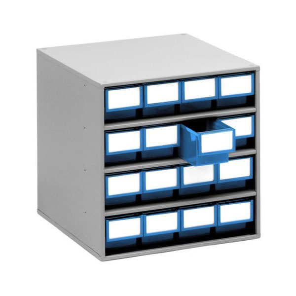 Treston 1640-6 Storage Cabinet 16 Blue 400mm Deep Drawers