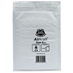 Jiffy® 42JL0 Air Kraft® No.0 Mail Bag 140 x 195mm - White