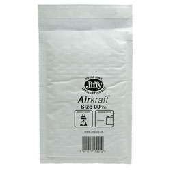Jiffy® 42JL00 Air Kraft® No.00 Mail Bag 115 x 195mm - White