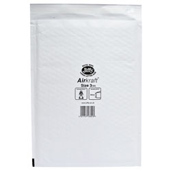 Jiffy® 42JL3 Air Kraft® No.3 Mail Bag 220 x 320mm - White