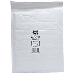 Jiffy® 42JL4 Air Kraft® No.4 Mail Bag 240 x 320mm - White