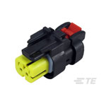 TE Connectivity 776522-3 Plug Male 2P 1Row Yel Red Diameter Wire Shrouded