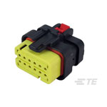 TE Connectivity 776533-3 Connector Plug 12P 2 Row Male Shrouded Yellow 4.50MM