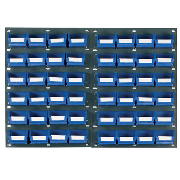 Topstore Tc2 Wall Mounted Louvred Panel Kits 2 X Tp2 And 48 X Tc2 Blue