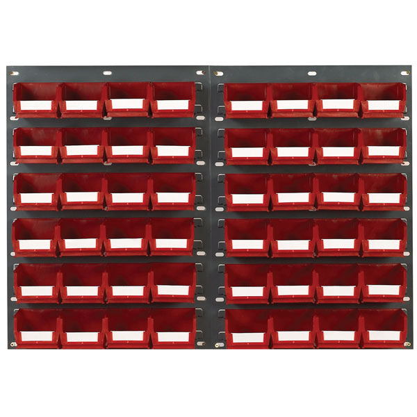 Topstore Tc2 Wall Mounted Louvred Panel Kits 2 X Tp2 And 48 X Tc2 Red