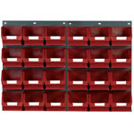 Topstore TC3 Wall Mounted Louvred Panel Kits 2 x TP2 & 24 x TC3 - Red