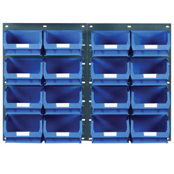 Topstore TC4 Wall Mounted Louvred Panel Kits 2 x TP2 & 16 x TC4 - Blue