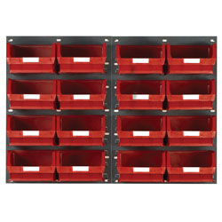 Topstore TC4 Wall Mounted Louvred Panel Kits 2 x TP2 & 16 x TC4 - Red