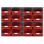 Topstore TC4 Wall Mounted Louvred Panel Kits 2 x TP2 & 16 x TC4 - Red