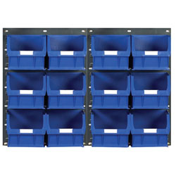 Topstore TC5 Wall Mounted Louvred Panel Kits 2 x TP2 & 12 x TC5 - Blue