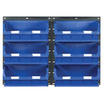 Topstore TC6 Wall Mounted Louvred Panel Kits 2 x TP2 & 6 x TC6 - Blue