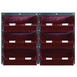 Topstore TC6 Wall Mounted Louvred Panel Kits 2 x TP2 & 6 x TC6 - Red