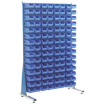 Topstore MSS1.5 Louvred Panel Spacemaster TC Bin Kits - Inc 120 x TC2 Blue Bins