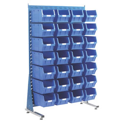 Topstore MSS1.5 Louvred Panel Spacemaster TC Bin Kits - Inc 28 x TC5 Blue Bins