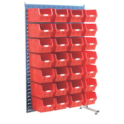 Topstore MSA1.5 Louvred Panel Spacemaster TC Bin Kits - Inc 28 x TC5 Red Bins