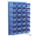 Topstore MSA1.5 Louvred Panel Spacemaster TC Bin Kits - Inc 28 x TC5 Blue Bins