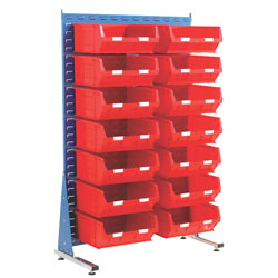 Topstore MSS1.5 Louvred Panel Spacemaster TC Bin Kits - Inc 14 x TC6 Red Bins