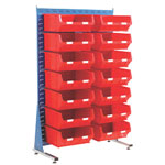 Topstore MSS1.5 Louvred Panel Spacemaster TC Bin Kits - Inc 14 x TC6 Red Bins