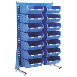 Topstore MSS1.5 Louvred Panel Spacemaster TC Bin Kits - Inc 14 x TC6 Blue Bins