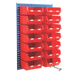 Topstore MSA1.5 Louvred Panel Spacemaster TC Bin Kits - Inc 14 x TC6 Red Bins