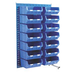 Topstore MSA1.5 Louvred Panel Spacemaster TC Bin Kits - Inc 14 x TC6 Blue Bins