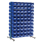 Topstore MDS1.5 Louvred Panel Spacemaster TC Bin Kits - Inc 120 x TC3 Blue Bins