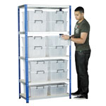 Eco-Rax Shelving Bay 1800 x 900 x 450mm 14 x 24 Ltr Storemaster Containers